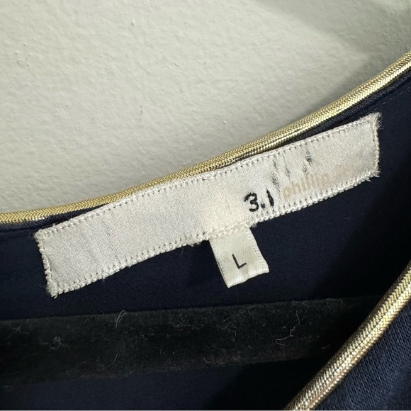 Philip Lim 3.1 Silk Ramie Navy Blue Dress - Picture 6 of 7